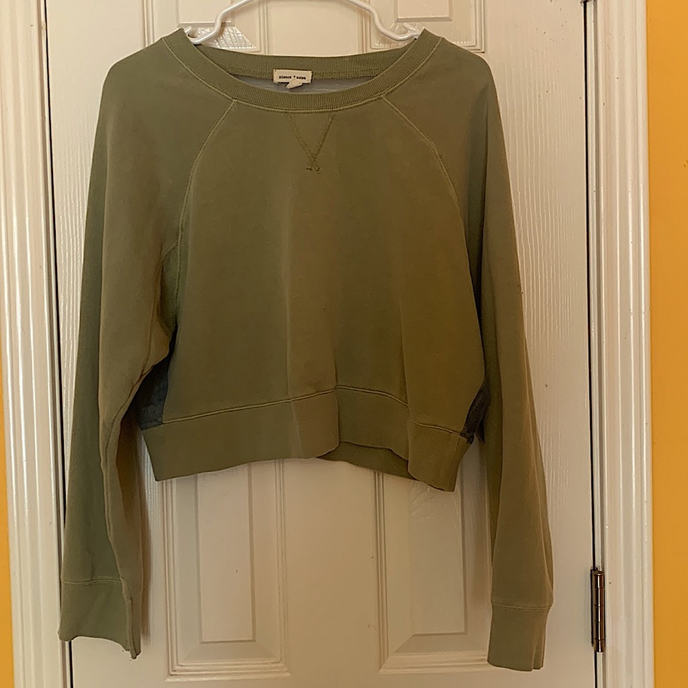 Silence and noise cropped sweatshirt